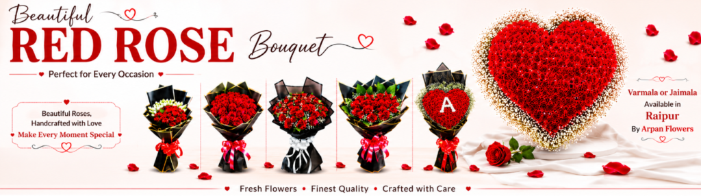 Red rose bouquet in raipur