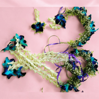 Blue Orchid Fresh Flower Jewelry