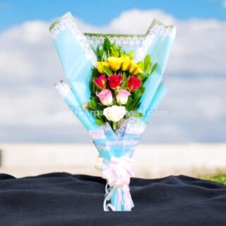 Yellow & Red Mix Hand Bouquet