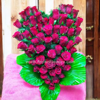 Heart Shape  Real Flower Bouquet