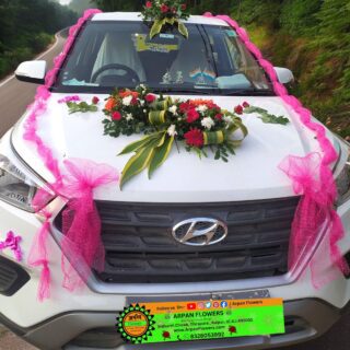 Car Decoration for Wedding With  Mix Gerbers