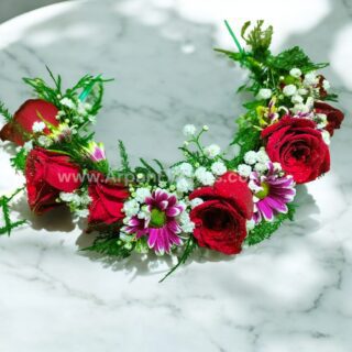 Rose & Purple Mums Tiyara