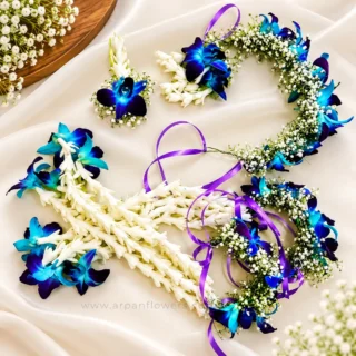 Blue Orchid Fresh Flower Jewelry