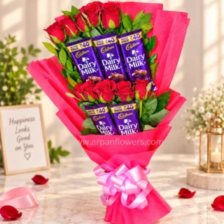 Chocolate and Red Rose Bouquet Chocolate and Red Rose Bouquet