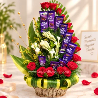 Dairy Milk Basket Bouquet