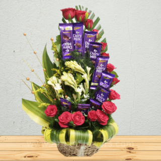 Dairy Milk Basket Bouquet