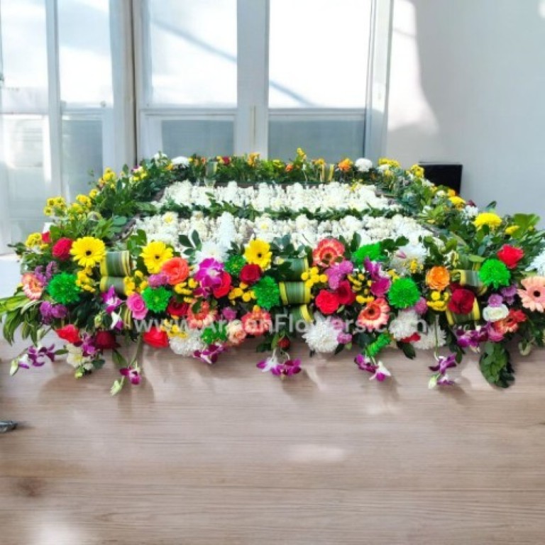 Flower Chadar With Mix Flowers 3 Pink and white Mix Dulhan Chadar