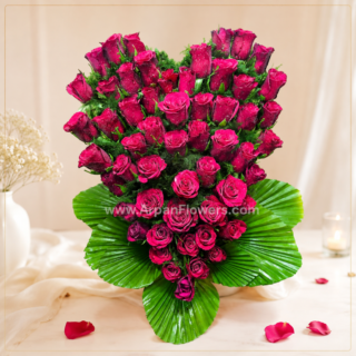 Heart Shape Real Flower Bouquet