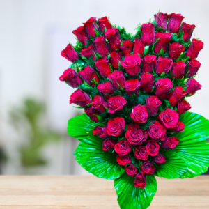 Heart Shape Real Flower Bouquet online flower