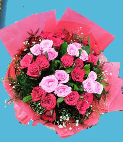Pink & Red Rose Bouquet For your love - Image 2