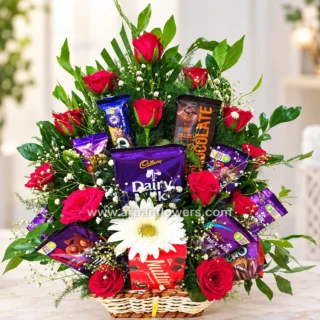 Mix Chocolate Basket Bouquet