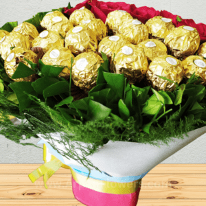 Rose Bouquet with Falero Rosher Chocolate1