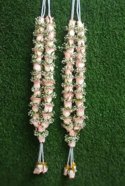 Pink Rose With Baby’s-breath Varmala