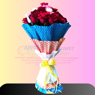 Mix Pink And Red Rose Bouquet fresh flowers bouquet in raipur