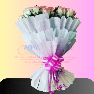 Pink Rose With Gypsum Flowers online flower delivery