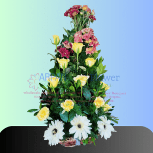 Mix Flowers Basket Bouquet online flowers delivery