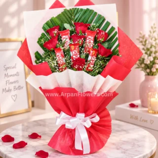 KitKat With Red Rose Bouquet