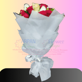 Pitch & Red Rose Mix Bouquet online free delivery