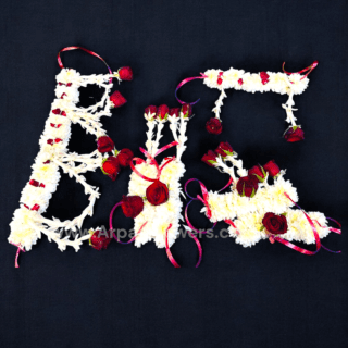 Flower Jewelry With Chrysanthemum , Red Rose And Rajanigandha