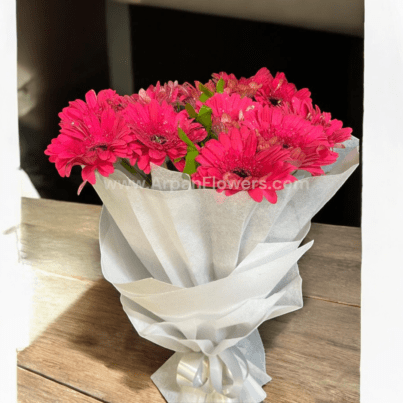 Pink Gerbera Hand Bouquet
