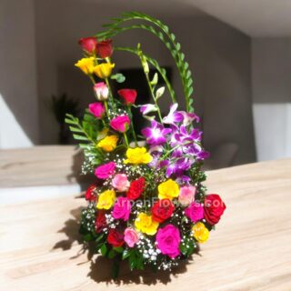 Mix Rose Bouquet With Orchid