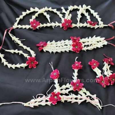 Flower Jewelry With Rajanigandha and Rose petals