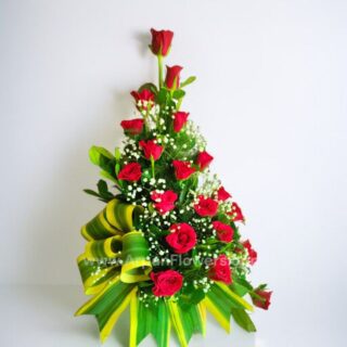 40 Red Rose Flowers Bouquet