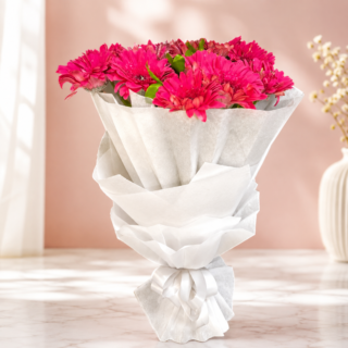 Pink Gerbera Hand Bouquet
