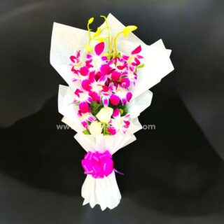 White Rose With Orchid Bouquet online flower delivery