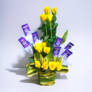 Yellow Rose Chocolate Bouquet