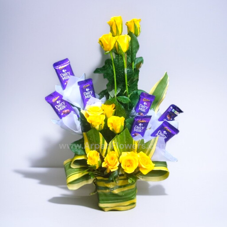 Yellow Rose Chocolate Bouquet 1 Yellow Rose Chocolate Bouquet