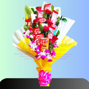 Chocolate Bouquet With Orchid And Rose online chocolate bouquet in raipur