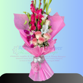 Orchid And Rose Mix Flower Bouquet in raipur