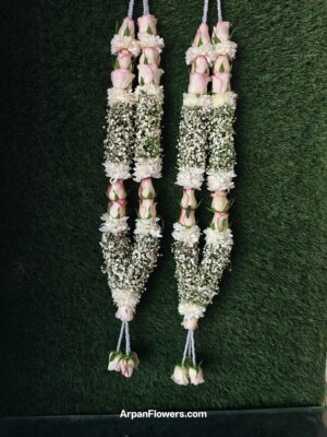 Jumilia Rose & Baby’s-breath Varmala - Image 3