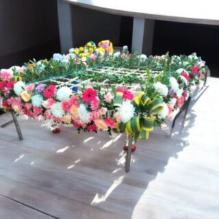 Flower Chadar With Mix Flowers with pink and white flowers