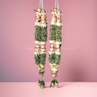 Pink Carnation with Pink Rose Varmala