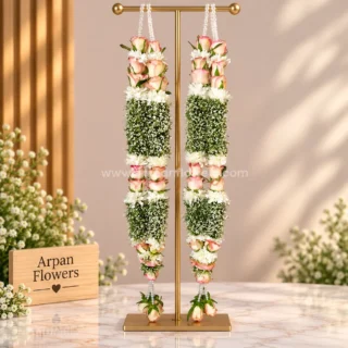 Jumilia Rose & Baby’s-breath Varmala