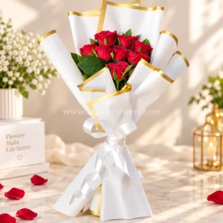 Red Rose In White Paper small