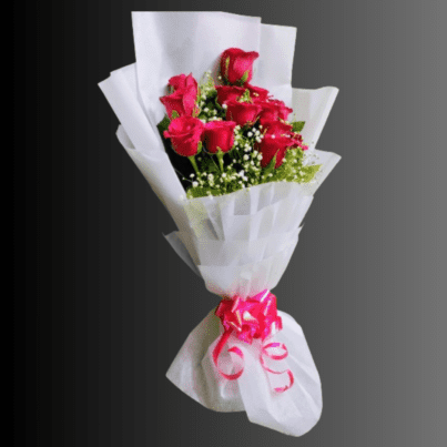 Red Rose with White Paper - Image 2