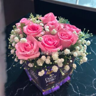 Chocolate With Pink Rose