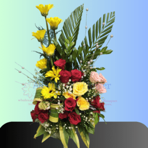 Mix Rose Basket Bouquet online flower delivery