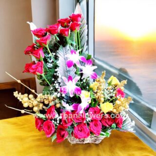 Golden Branches Flower Arrangement