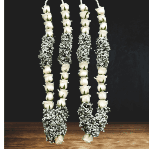 Baby’s Breath or white rose garland, varmala