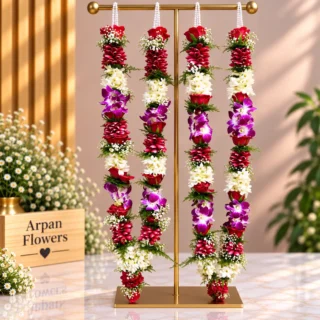 Mix Orchid rose petals varmala