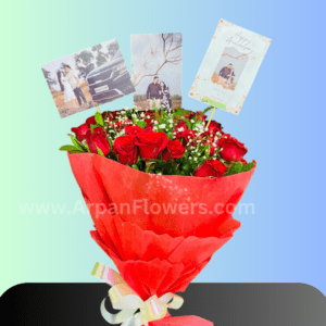 Red Roses Bouquet With Photos online flowers delivery