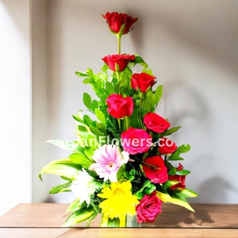 Mix flower Bouquet 1 Cascading flower Bouquet