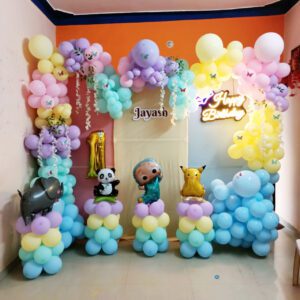 Pastel-themed first birthday decoration online decoration