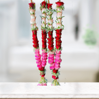 Red And Pink Rose Varmala or Garland