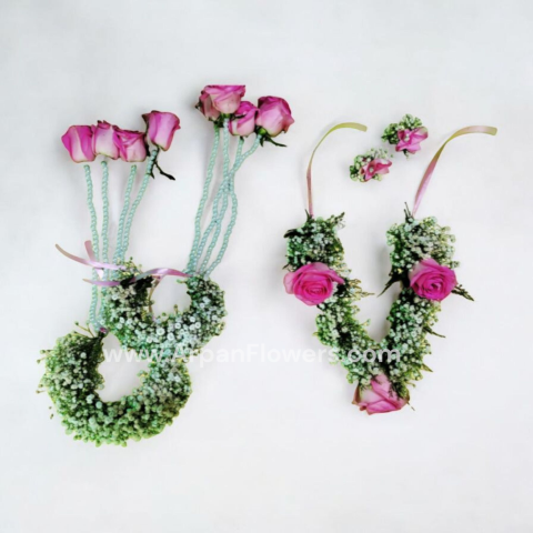 Flower Jewelry With Pink Rose and Gypsy 1 Flower Jewelry With Pink Rose and Gypsy