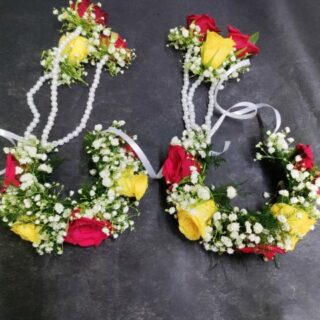 Flower Jewelry With Pink Rose and Gypsy